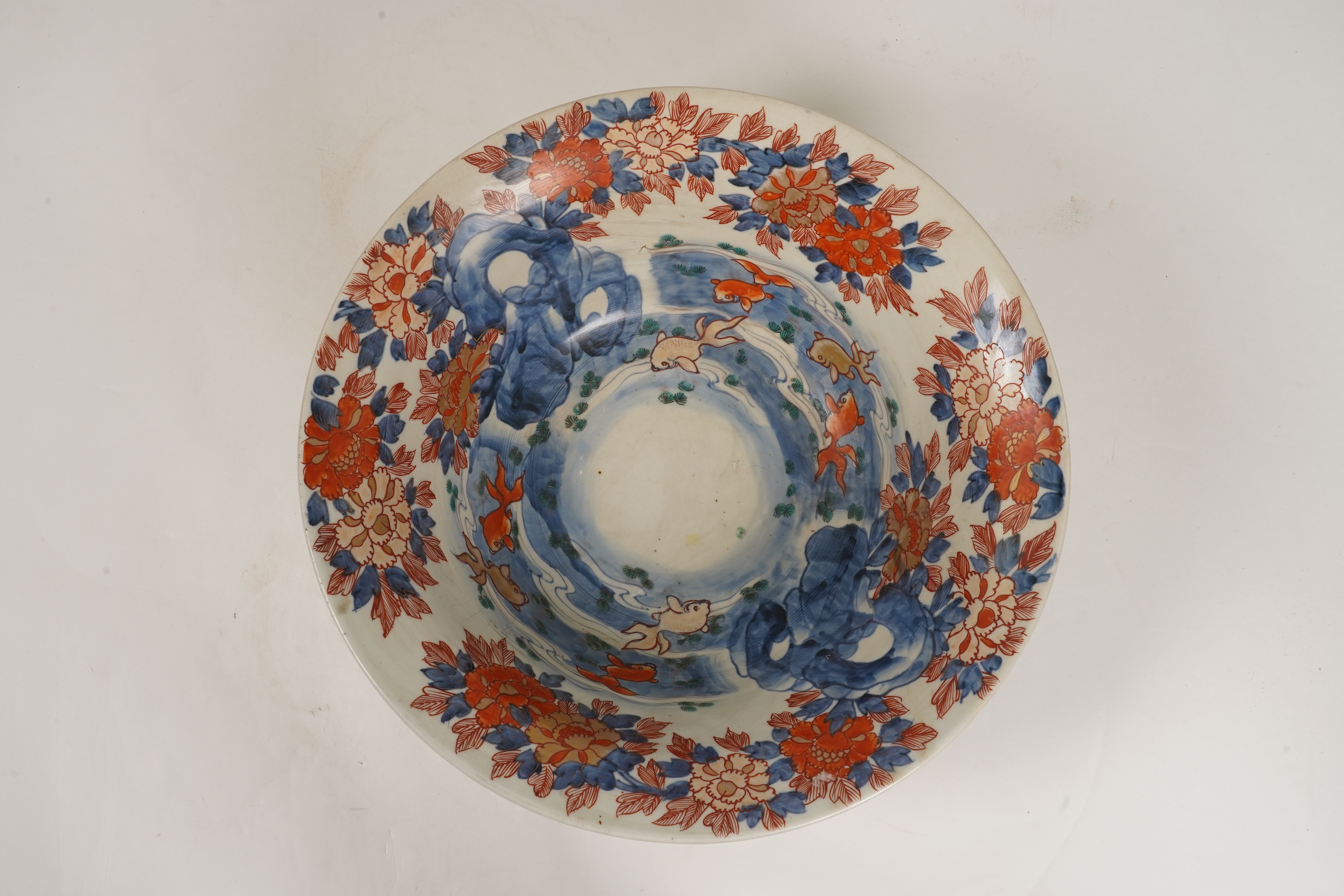 A Japanese Imari ewer and basin, late 19th century